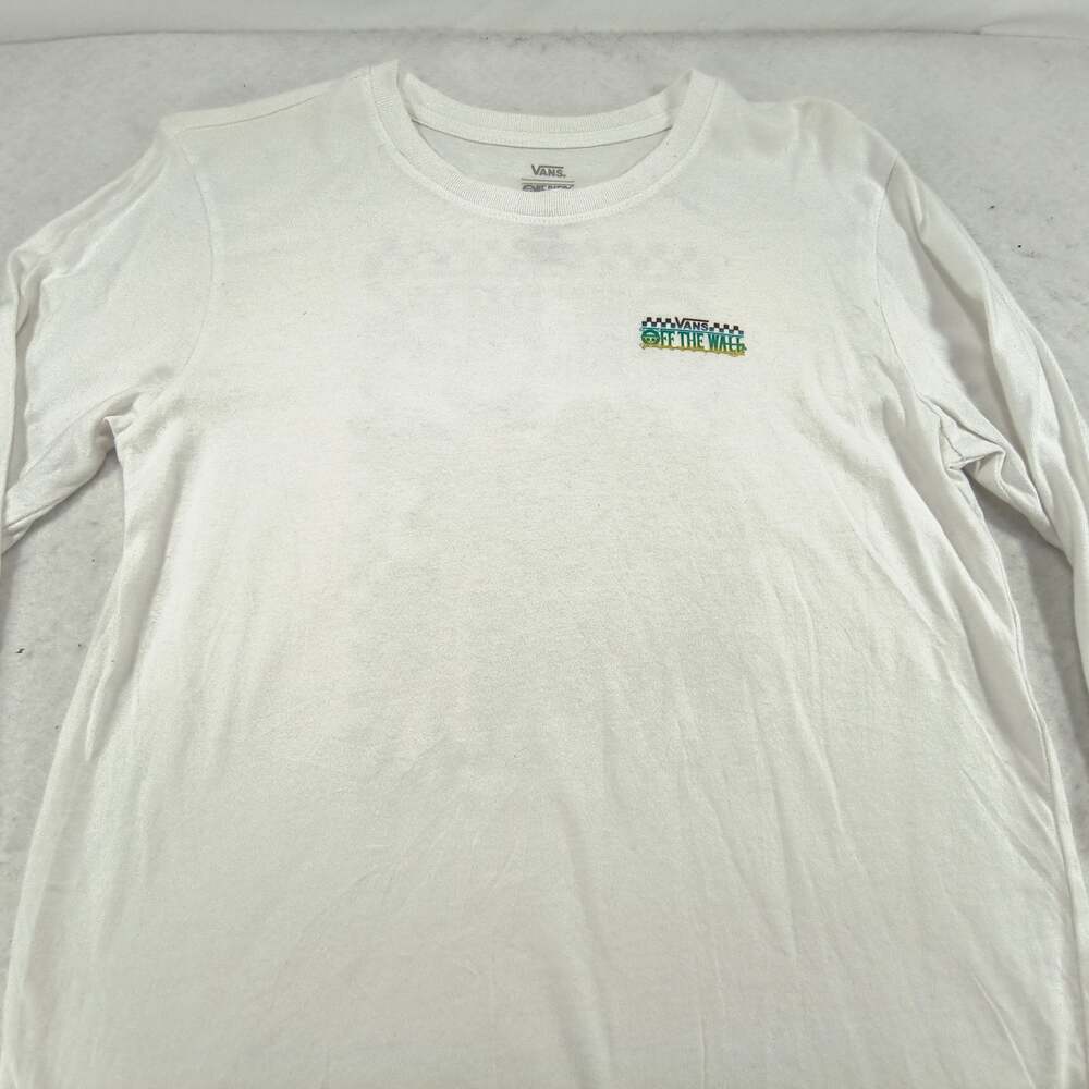 Vans Off the Wall One Piece Anime Crew Neck T Shirt Mens Size Small S White